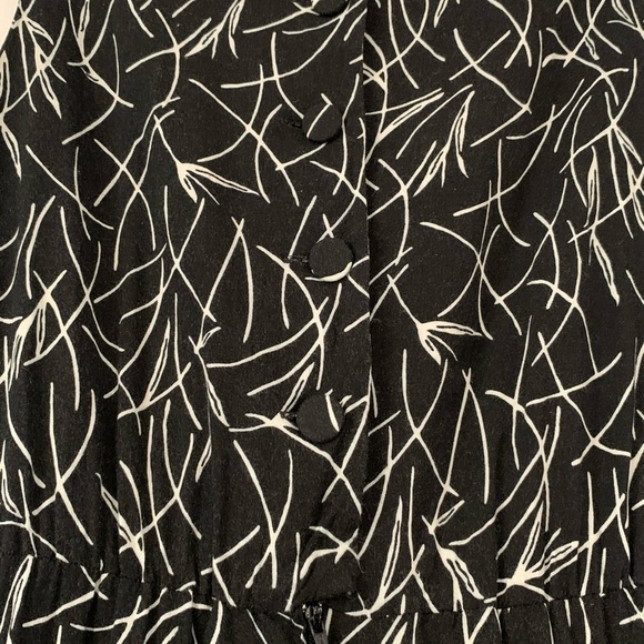 VINTAGE Scarlett midi dress black & white size 3 / 4 - Picture 7 of 13